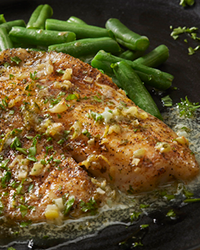 Lemon Pepper Crusted Tilapia with Beurre Blanc
