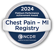 Chest Pain - MI Registry Platinum Performance Achievement Award 2024